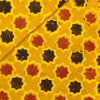 Pure Cotton Turmeric Dyed Ajrak With Ajrak Stars Hand Block Print Fabric