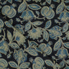 Pure Cotton Vanasati Black With Green Blue Jaal Hand Block Print Fabric