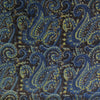 Pure Cotton Vanaspati Black Blue With Kairi Jaal Hand Block Print Fabric