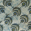 Pure Cotton Vanaspati Light Bluish With Motifs Hand Block Print Fabric