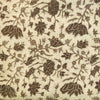 Pure Cotton Vanaspati Light Textured Sandy With Black Lotus Jaal Hand Block Print Fabric