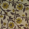 Pure Cotton Vanaspati Light Textured Sandy With Floral Jaal Hand Block Print Fabric