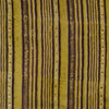 Pure Cotton Vanaspati Yellow Brown Stripes Multi Hand Block Print Fabric