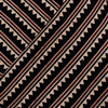 Pure Cotton Vegetable Dyed Black With Cream Triangle Border Hand Block Print Fabric