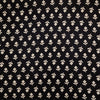 Pure Cotton Vegetable Dyed Black With Tiny Cream Motifs Hand Block Print Fabric