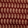 Pure Cotton Vegetable Dyed Rust With Cream Small Ferns Motifs Hand Block Print Fabric
