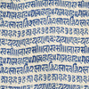 Pure Cotton White Jaipuri With Devnagri Script In Blue Hand Block Print Fabric