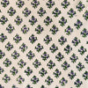 Pure Cotton White Jaipuri With Tiny Plant Motif Hand Block Print 90 CM Fabric
