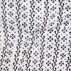 Pure Cotton White With Black Creeper And Grey Flowers Hand Block Print Fabric