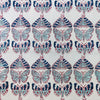 Pure Cotton White With Butterfly Hand Block Print Fabric