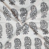 Pure Cotton White With Kairi Motifs Hand Block Print Fabric