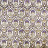 Pure Cotton White With Purple Shoe Flower Jaal Hand Block Print Fabrica