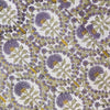 Pure Cotton White With Purple Shoe Flower Jaal Hand Block Print Fabrica