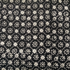 Pure Cotton Yarn Dyed Doby Black With Jaali And Floral Motifs Hand Block Print Fabric