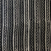 Pure Cotton Yarn Dyed Doby Black With Zig Zags Stripes Hand Block Print Fabric