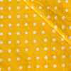 Pure Cotton Yellow Dabu Polka Hand Block Print Fabric