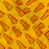 Pure Cotton Yellow Haldi Mustard Akola With Maroon Ferns Hand Block Print Fabric