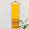 Pure Cotton Yellow Handloom With Maroon Border Fabric