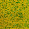 Pure Cotton Yellow Moum Batik WIth Green Abstracts Hand Made Fabric