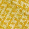 Pure Cotton Yellow With Brown Waves Screen Print Fabric