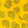 Pure Cotton Yellow With Kairi Motifs Hand Block Print Fabric
