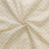 Pure Cotton Zig Zag Self Design Cream Fabric
