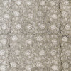 Pure Cotton jaipuri Grey With Lotus Jaal Hand Block Print Fabric