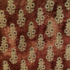 Pure Glazed Cotton With Brown Embroidered Motifs