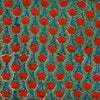 Pure Jaipuri Cotton Jade With Red Maroon Stripes Jaal Hand Block Print Fabric