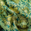 Pure Modal Silk Organic Vanaspati Natural Hand Block Printed yellowish green Wild Flower Jaal Motif Fabric
