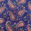 Pure Mul Cotton Purple With Kairi Jaal Hand Block Print Fabric-