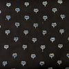 Pre-cut ( 1.40 Meter )Pure Natural Ajrak Black With Blue Lotus Hand Block Print Fabric