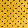 Pure Natural Ajrak Mustard With Green Lotus Hand Block Print Fabric