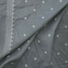 Pure Soft Cotton Light Grey With Flower Motifs And A Beautiful Tribal Border Embroidered Fabric