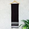 Pure South Cotton Black With Big Temple Border Woven Fabric