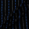 Pure South Cotton Black With Blue And Silver Fish Lurex Stripes Handwoven Fabric