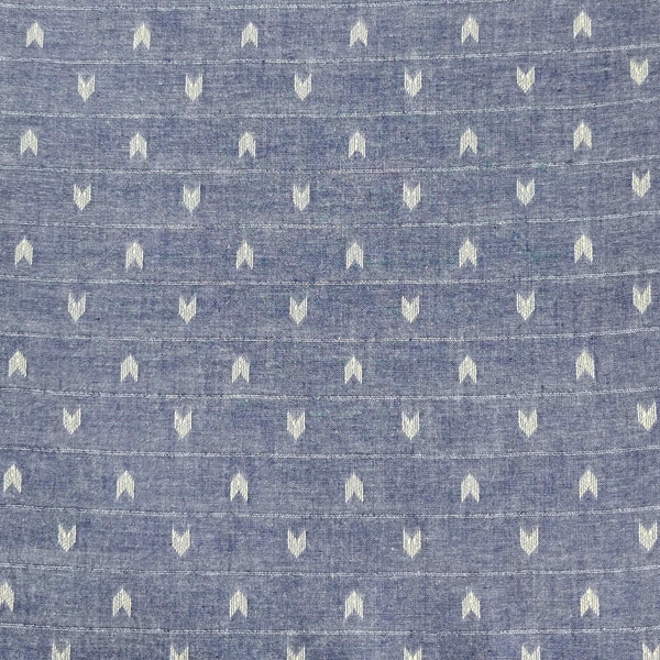 Pure South Cotton Blue With Arrow Heads Woven Fabric