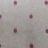 Pure South Cotton Cream Checks With Pink Polka Woven Fabric