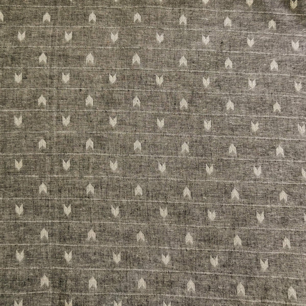 Pure South Cotton  Grey With Arrow Heads Woven Fabric