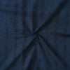 Pure South Cotton Handloom Blue With Small Black Checkered Motifs Woven Fabric