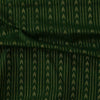 Pure South Cotton Handloom Green With Arrow And Lines Stripes Woven Fabric