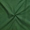 Pure South Cotton Handloom Green With Navy Blue Dots Woven Fabric