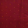 Pure South Cotton Handloom Rust With Yellow Dots Woven Fabric