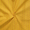 Pure South Cotton Handloom Yellow With Criss Cross Dots  Woven Fabric