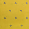 Pure South Cotton Handloom Yellow With Grey Polkas Woven Fabric