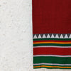 Pure South Cotton Maroon With Big Temple Border Woven Fabric