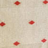 Pure South Cotton Off White Stripes With Red Diamond Woven Fabric