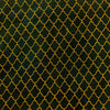 Pure Cotton Ajrak Dark Green With Mustard Jharoka Jali Hand Block Print Blouse Fabric ( 1 Meter )