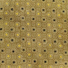 Pure Cotton Ajrak Greenish Kashish  With Black And Yellow Concentric Circles Hand Block Print Fabric