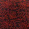 Pure Cotton Ankola Dabu Blackish Red With Red Curvy Lines Jaal Hand Block Print Fabric